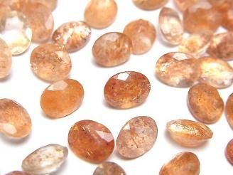 【動画】宝石質サンストーンAAA ルース オーバルファセットカット9×7mm 3粒