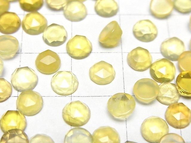 【動画】イエローオパールAA++ ラウンド ローズカット5×5mm 10個 サムネイル2