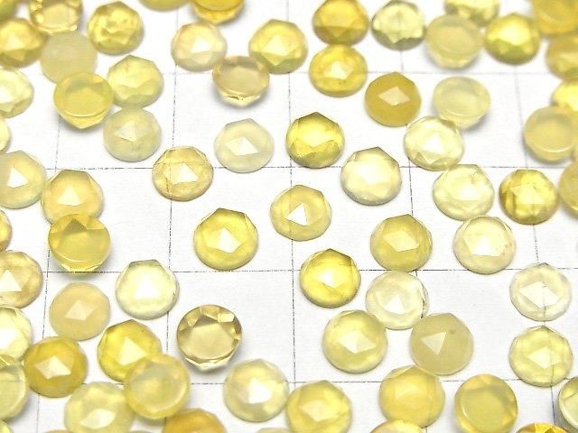 【動画】イエローオパールAA++ ラウンド ローズカット5×5mm 10個 サムネイル3