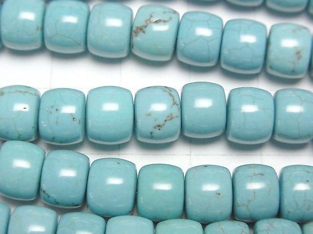 【動画】マグネサイトターコイズ ロンデル(ヘイシ)8×8×6mm 1連(約37cm) サムネイル2