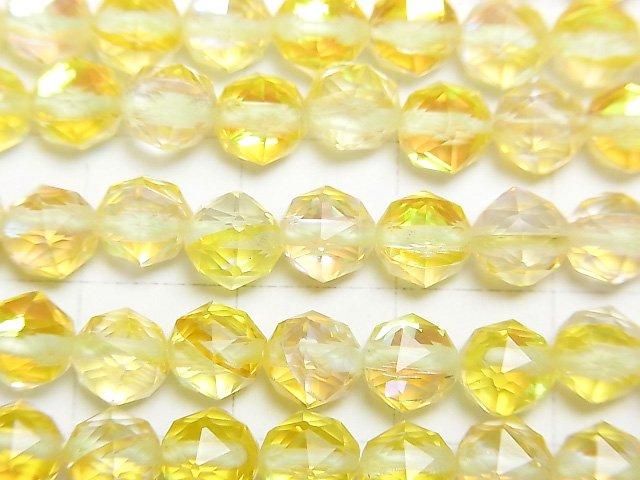 【動画】【素晴らしい輝き】イエロールナフラッシュ スターラウンドカット6mm 1連(約36cm) サムネイル2