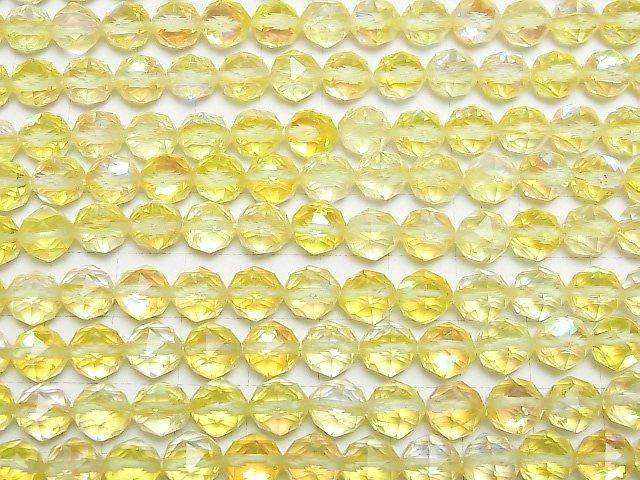 【動画】【素晴らしい輝き】イエロールナフラッシュ スターラウンドカット8mm 1連(約36cm) サムネイル3