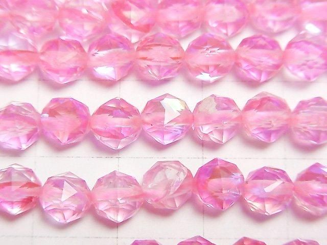 【動画】【素晴らしい輝き】ピンクルナフラッシュ スターラウンドカット6mm 1連(約36cm) サムネイル2