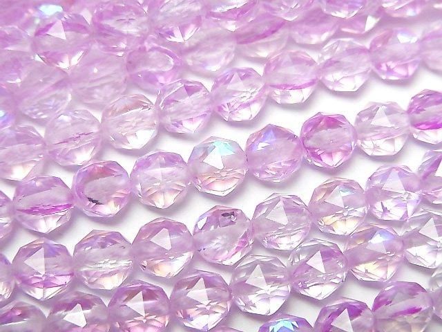 【動画】【素晴らしい輝き】パープルルナフラッシュ スターラウンドカット6mm 1連(約36cm)の画像