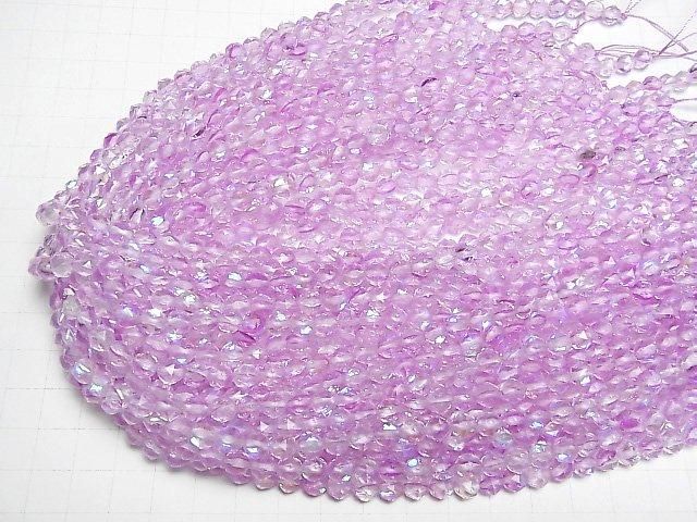 【動画】【素晴らしい輝き】パープルルナフラッシュ スターラウンドカット6mm 1連(約36cm) サムネイル4