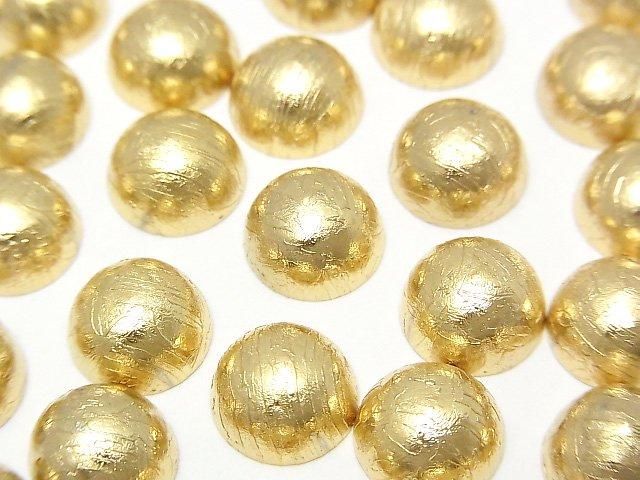 【動画】メテオライト(アルタイ隕石) ラウンド カボション10×10mm イエローゴールド 1個の画像
