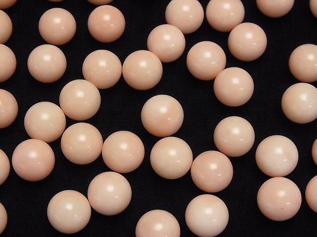 【動画】【粒売り】ライトピンクオレンジコーラル(染) スフィア・ラウンド10mm 4粒 サムネイル3