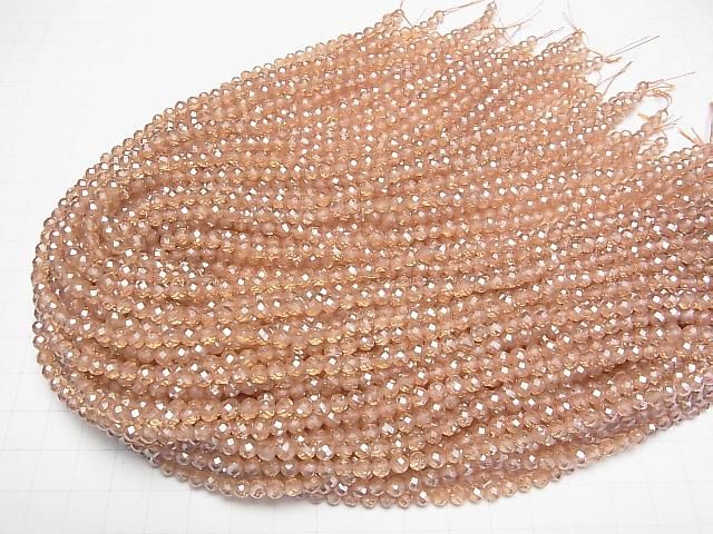 【動画】【素晴らしい輝き】オレンジフラッシュクリスタル ラウンドカット4mm 1連(約36cm) サムネイル4