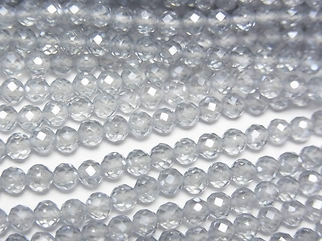 【動画】【素晴らしい輝き】シルバーフラッシュクリスタル ラウンドカット3mm 1連(約36cm)の画像