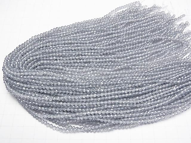 【動画】【素晴らしい輝き】シルバーフラッシュクリスタル ラウンドカット3mm 1連(約36cm) サムネイル4