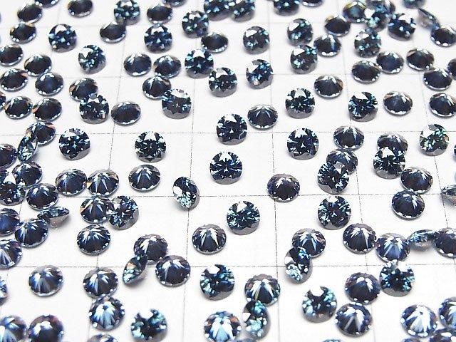 【動画】モアサナイトAAA ルース ラウンドファセットカット4×4mm 【ブルー】 3粒 サムネイル3
