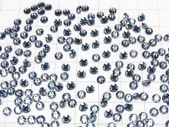 【動画】モアサナイトAAA ルース ラウンドファセットカット4×4mm 【ブルー】 3粒 サムネイル4