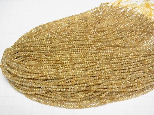 【動画】ゴールデンタイガーアイAA++ 極小ラウンド2.5mm 1連(約38cm) サムネイル4