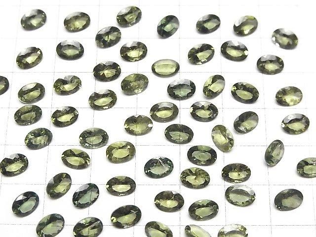 【動画】宝石質グリーンアパタイトAAA- ルース オーバルファセットカット7×5mm 2粒 サムネイル4