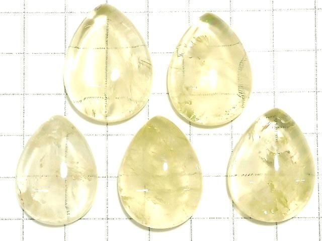 【動画】【1点もの】宝石質レモンクォーツAAA- カボション 5個セット NO.1 サムネイル2