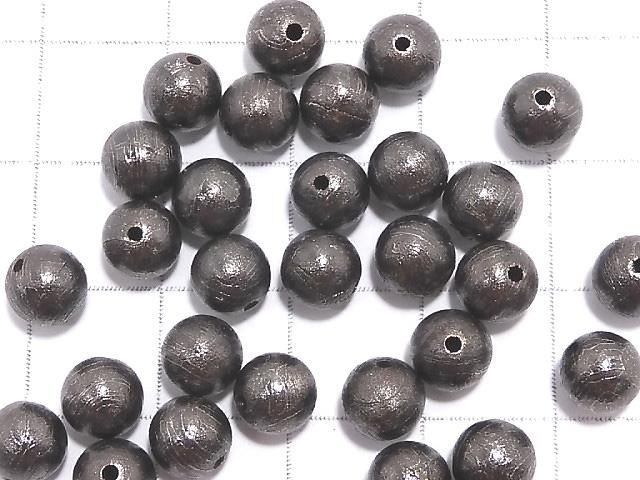 【動画】【粒売り】メテオライト(アルタイ隕石) ブラック ラウンド6mm 1粒 サムネイル2
