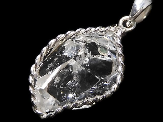 【動画】【1点もの】NY産ハーキマーダイヤモンド ペンダントトップ SILVER925製 NO.15の画像
