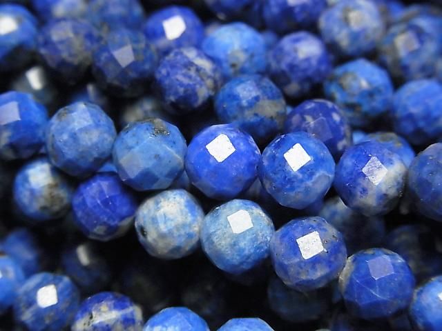 【動画】【素晴らしい輝き】ラピスラズリAA+ ラウンドカット6mm 1連(約36cm)の画像
