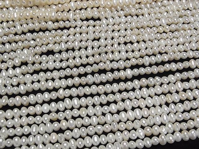 【動画】淡水真珠AA++ ポテト4~4.5mm ホワイト 1連(約34cm) サムネイル3