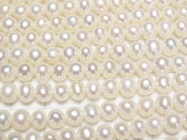 【動画】淡水真珠AAA- ポテト6mm ホワイト 1連(約36cm) サムネイル2