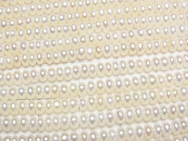 【動画】淡水真珠AAA ホワイト ロンデル3.5×3.5×2mm 半連/1連(約37cm) サムネイル2