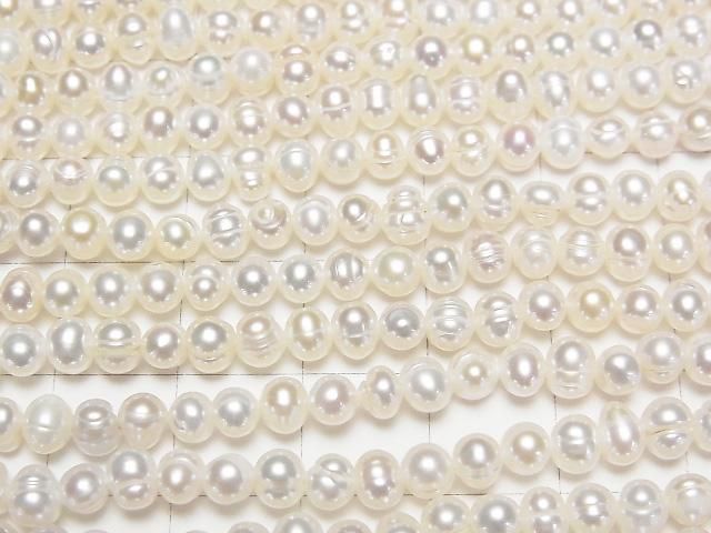 【動画】淡水真珠AA ホワイト ポテト4~5mm 1連(約34cm) サムネイル2