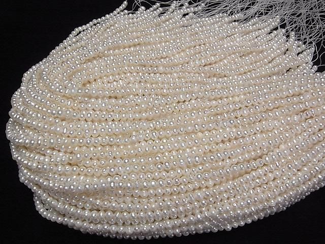 【動画】淡水真珠AA ホワイト ポテト4~5mm 1連(約34cm) サムネイル4