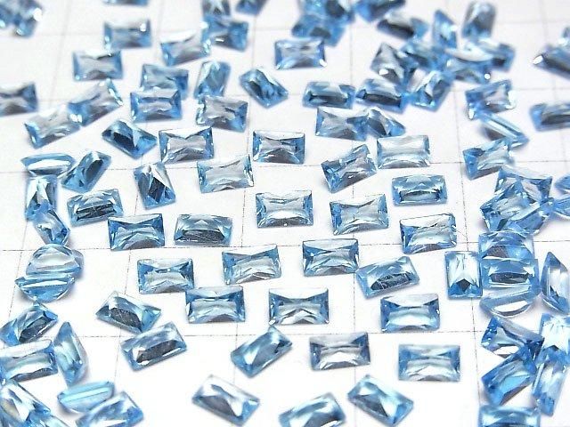 【動画】宝石質スイスブルートパーズAAA ルース プリンセスカット5×3mm 5粒 サムネイル3