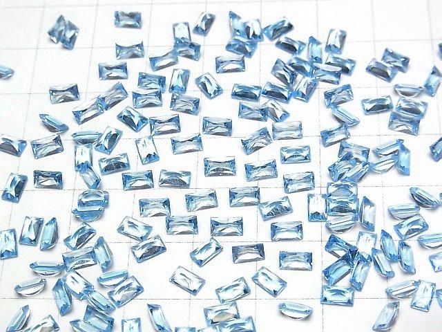 【動画】宝石質スイスブルートパーズAAA ルース プリンセスカット5×3mm 5粒 サムネイル4