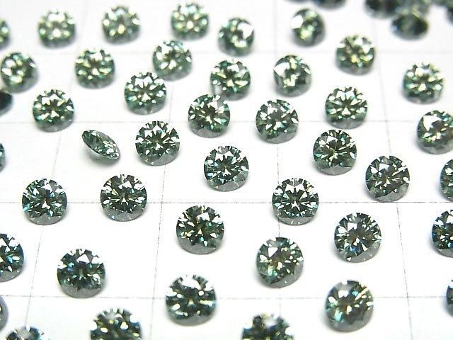 【動画】モアサナイトAAA ルース ラウンドファセットカット4×4mm 【グリーン】 3粒 サムネイル2