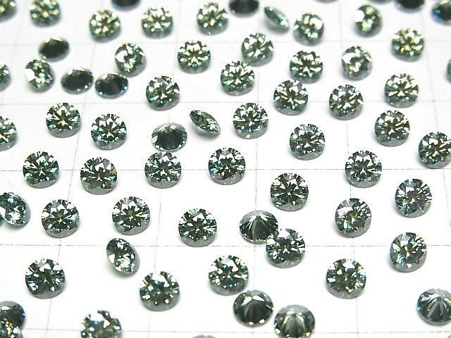 【動画】モアサナイトAAA ルース ラウンドファセットカット4×4mm 【グリーン】 3粒 サムネイル3