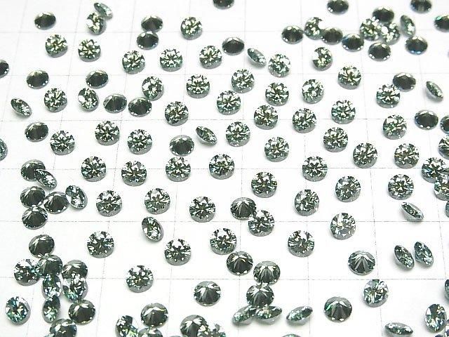 【動画】モアサナイトAAA ルース ラウンドファセットカット4×4mm 【グリーン】 3粒 サムネイル4