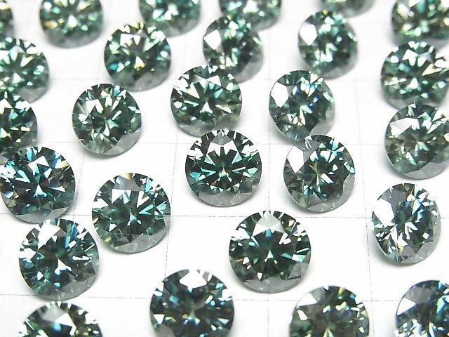 【動画】モアサナイトAAA ルース ラウンドファセットカット8×8mm 【グリーン】 1粒 サムネイル2