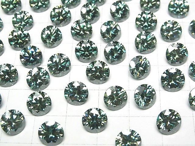 【動画】モアサナイトAAA ルース ラウンドファセットカット8×8mm 【グリーン】 1粒 サムネイル3