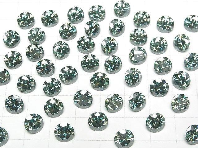 【動画】モアサナイトAAA ルース ラウンドファセットカット8×8mm 【グリーン】 1粒 サムネイル4