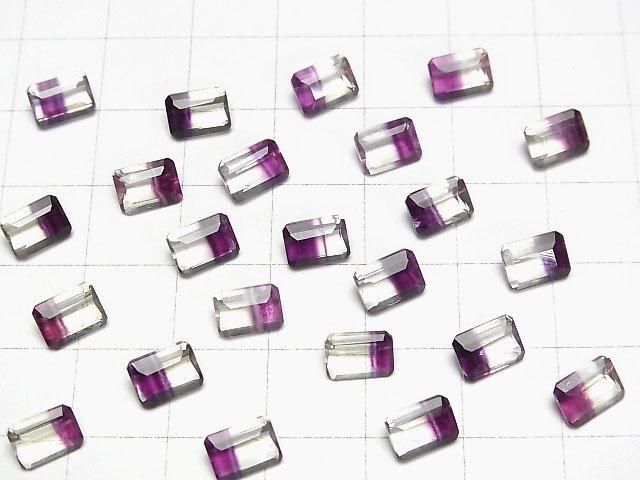 【動画】宝石質バイカラーフローライトAAA ルース レクタングルファセットカット7×5mm 1粒 サムネイル4