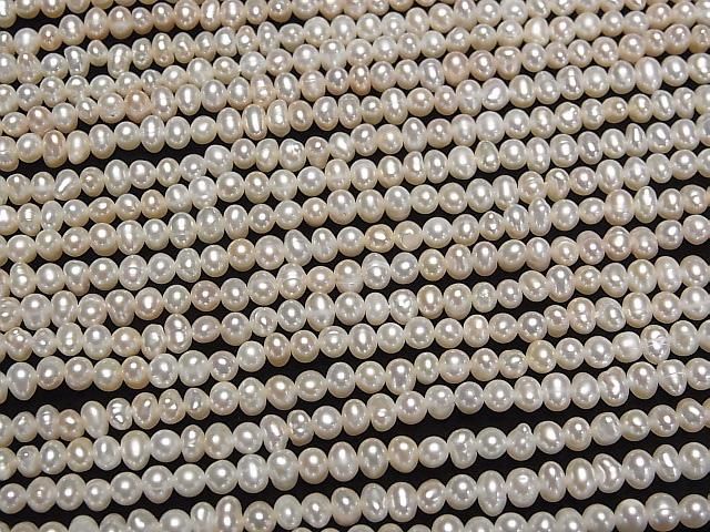 【動画】淡水真珠AA++ 天然ライトピンクオレンジ ポテト~ロンデル4mm 1連(約34cm) サムネイル3