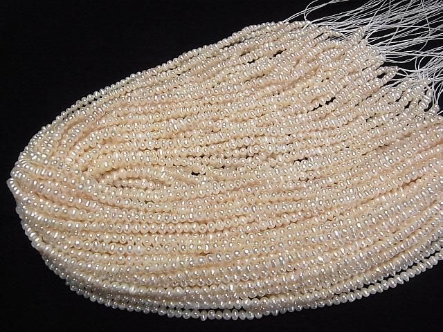 【動画】淡水真珠AA++ 天然ライトピンクオレンジ ポテト~ロンデル4mm 1連(約34cm) サムネイル4