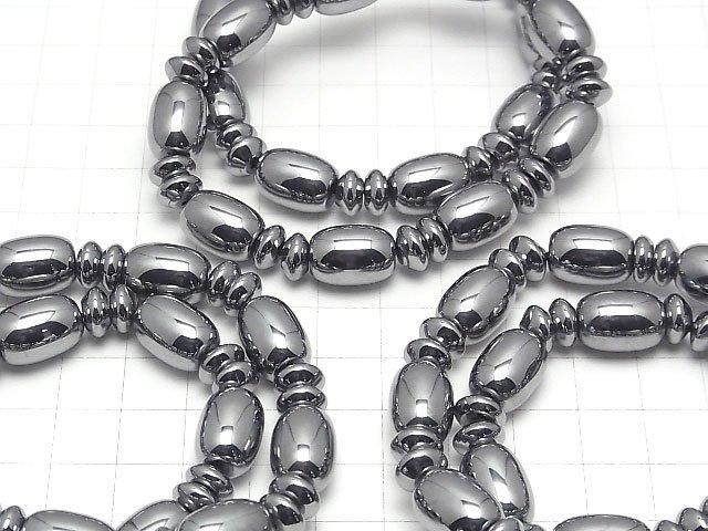 【動画】高純度テラヘルツ鉱石 ライス14×10×10mm&ボタン(ソロバン)8×8×4mm 1連(ブレス) サムネイル3