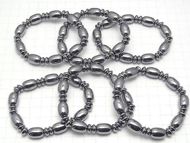 【動画】高純度テラヘルツ鉱石 ライス14×10×10mm&ボタン(ソロバン)8×8×4mm 1連(ブレス) サムネイル4