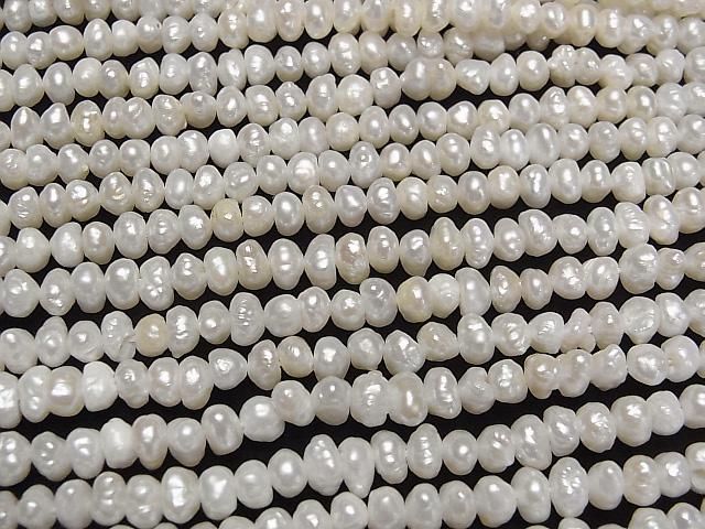 【動画】淡水真珠AA ホワイト ロンデル5~6mm 1連(約34cm) サムネイル3