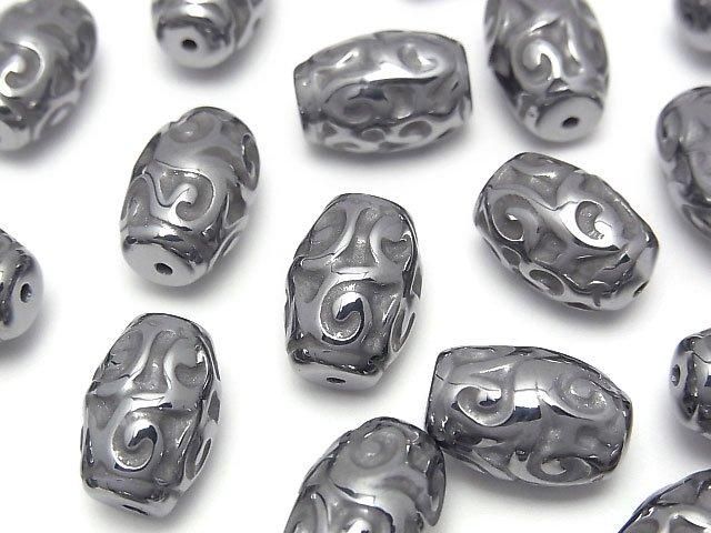 【動画】テラヘルツ 天珠 ライス14×10×10mm 【貫通穴】 2粒の画像