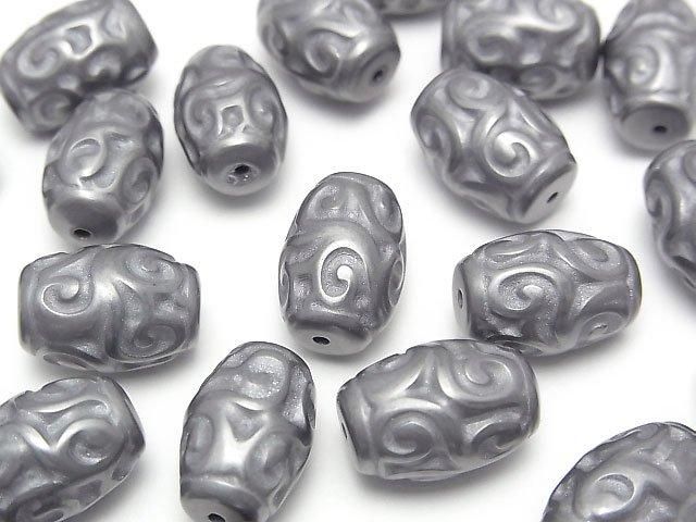 【動画】テラヘルツ 天珠 ライス14×10×10mm マット 【貫通穴】 2粒の画像