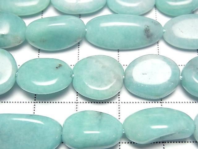 【動画】ペルー産アマゾナイトAA タンブル 半連/1連(約36cm) サムネイル2