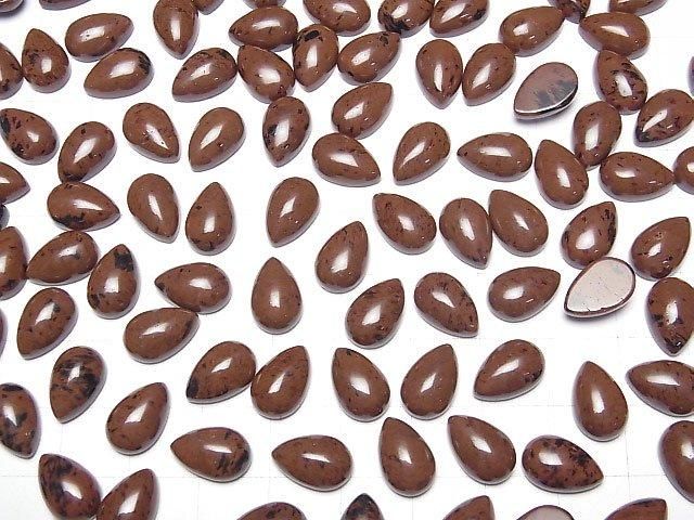 【動画】マホガニーオブシディアン ペアシェイプ カボション12×8mm 3個 サムネイル4