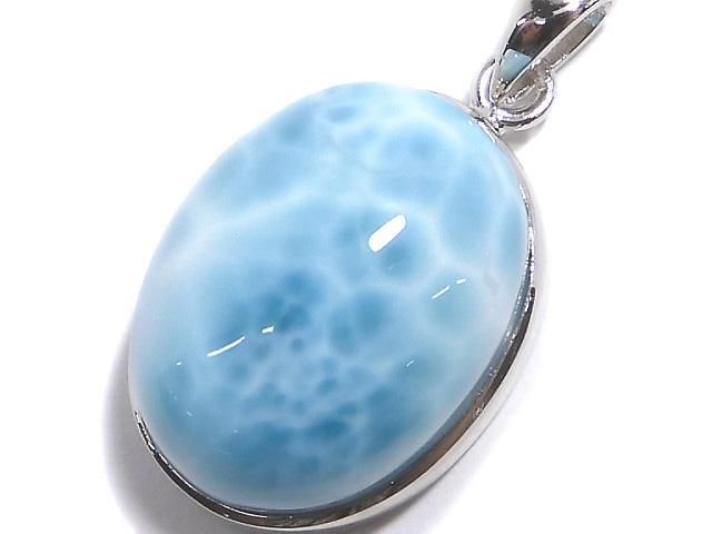 【動画】【1点もの】ラリマーAAA- ペンダントトップ SILVER925製 NO.177の画像