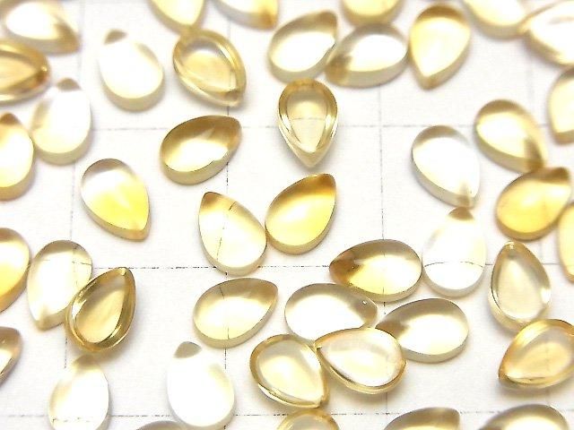 【動画】宝石質シトリンAAA ペアシェイプ カボション6×4mm 5個 サムネイル3