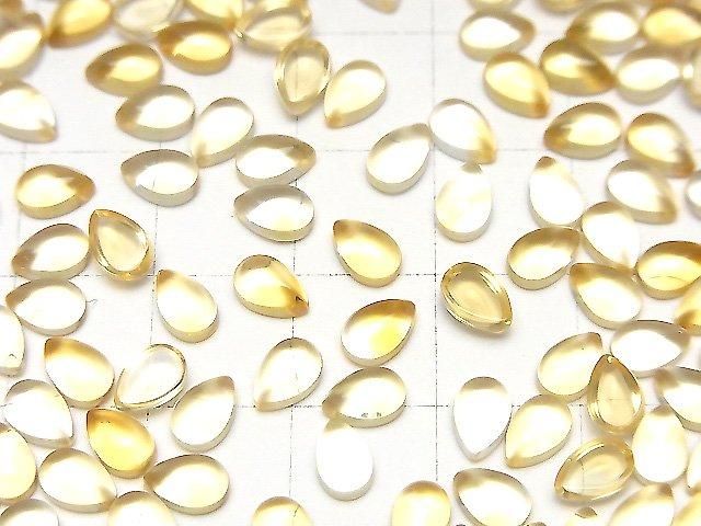 【動画】宝石質シトリンAAA ペアシェイプ カボション6×4mm 5個 サムネイル4