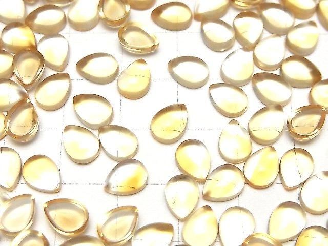 【動画】宝石質シトリンAAA ペアシェイプ カボション7×6mm 3個 サムネイル4