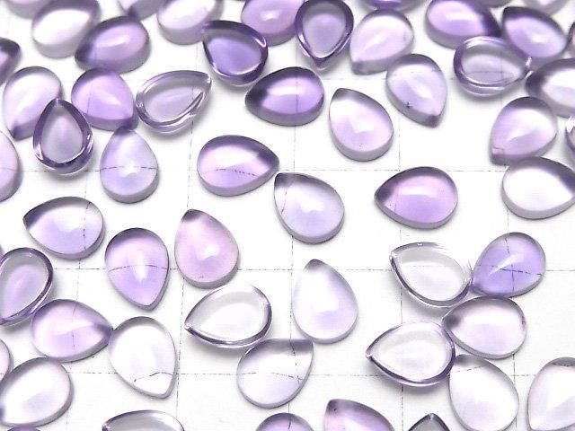 【動画】宝石質アメジストAAA ペアシェイプ カボション8×6mm 5個 サムネイル4